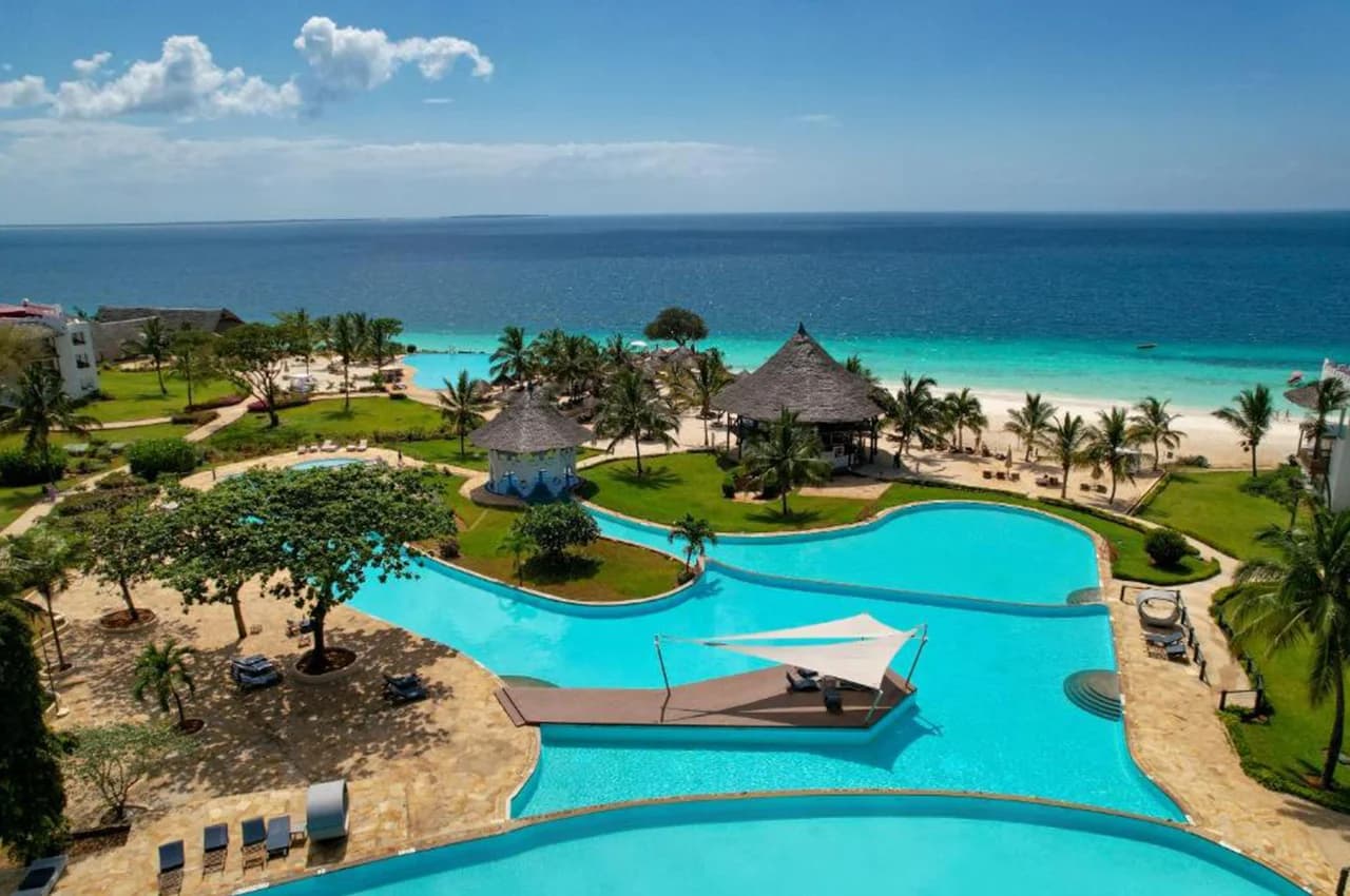 White sand beach Zanzibar